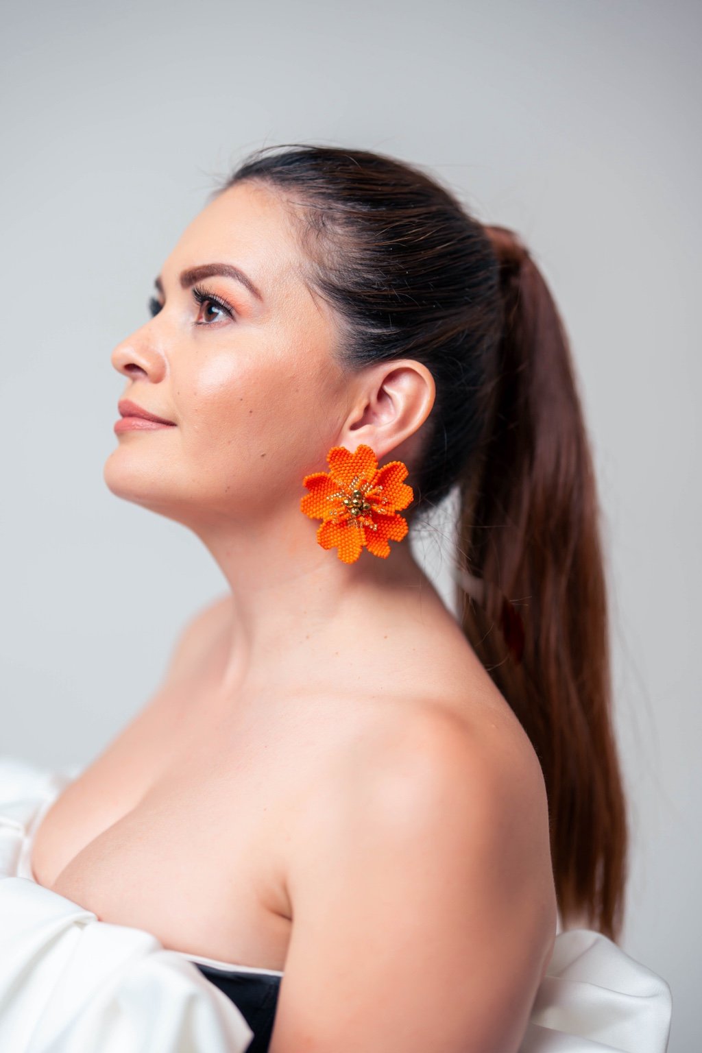 Orange Earrings  Claris Accesories