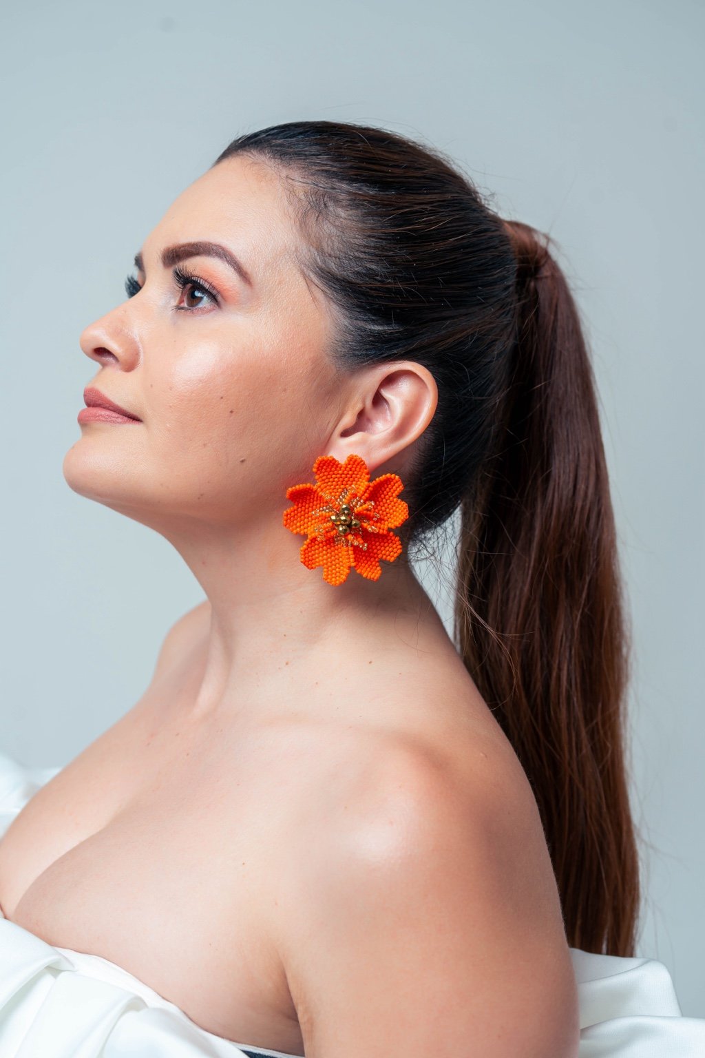 orange dress earrings Gold Twisted Hoop Earrings - All Earrings